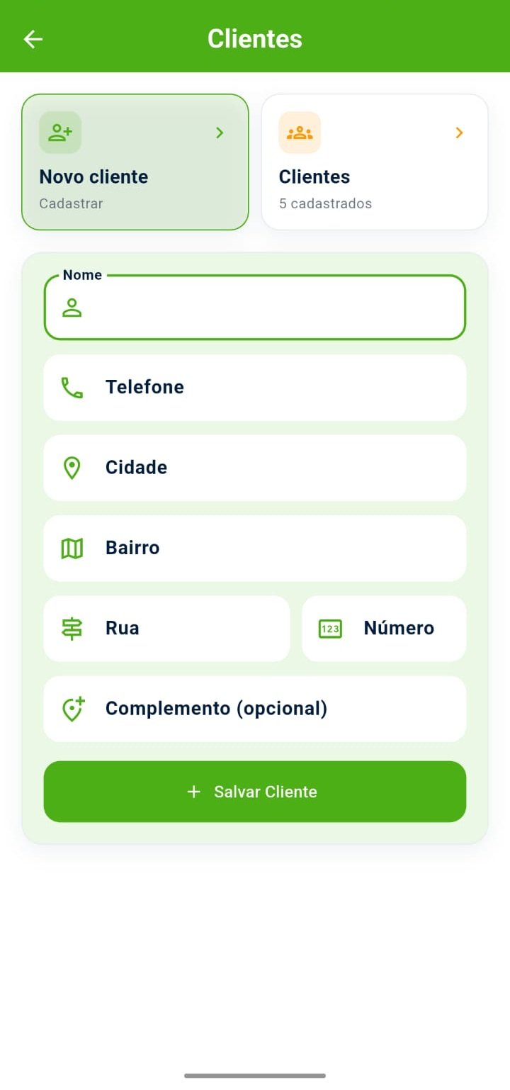 Tela de clientes da Bentoys